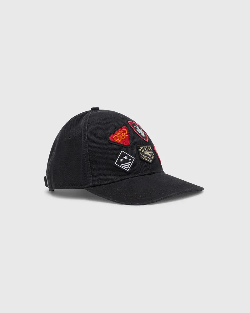 Diesel Baseballcap mit bestickten patches - Hüte - Herren - Schwarz Schwarz