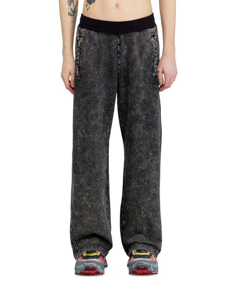 Diesel Sweatpants im Denim-Look mit Seitenstreifen - Hosen - Herren - Schwarz Schwarz