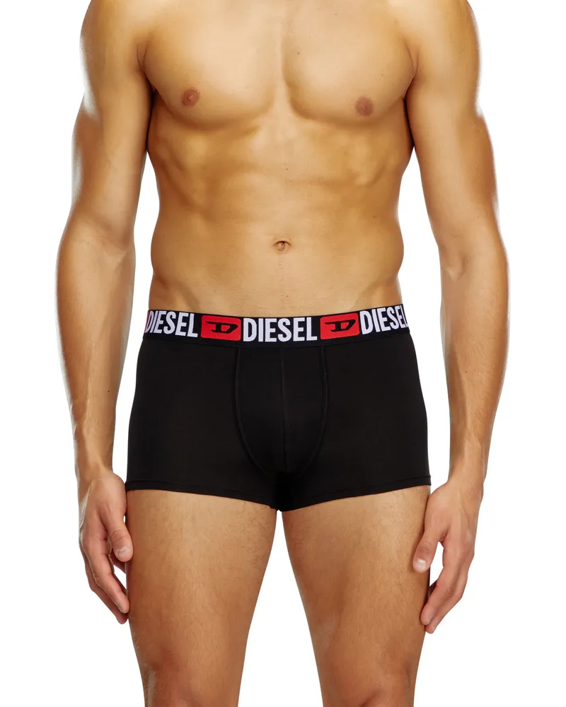 Diesel Retropants im Dreierpack mit umlaufendem Logo am Bund - Boxershorts - Herren - Schwarz Schwarz