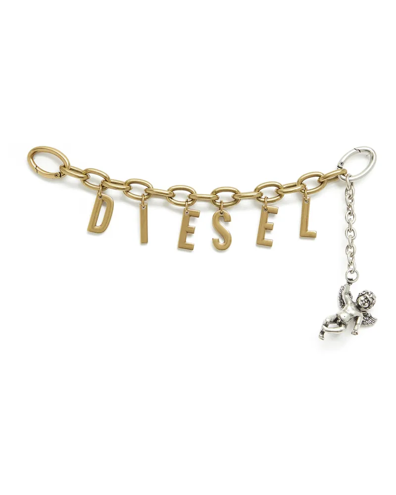 Diesel Metallbuchstaben-Anhänger mit Engelmotiv - Charms und Schlüsselanhänger - Damen - Gold Gold