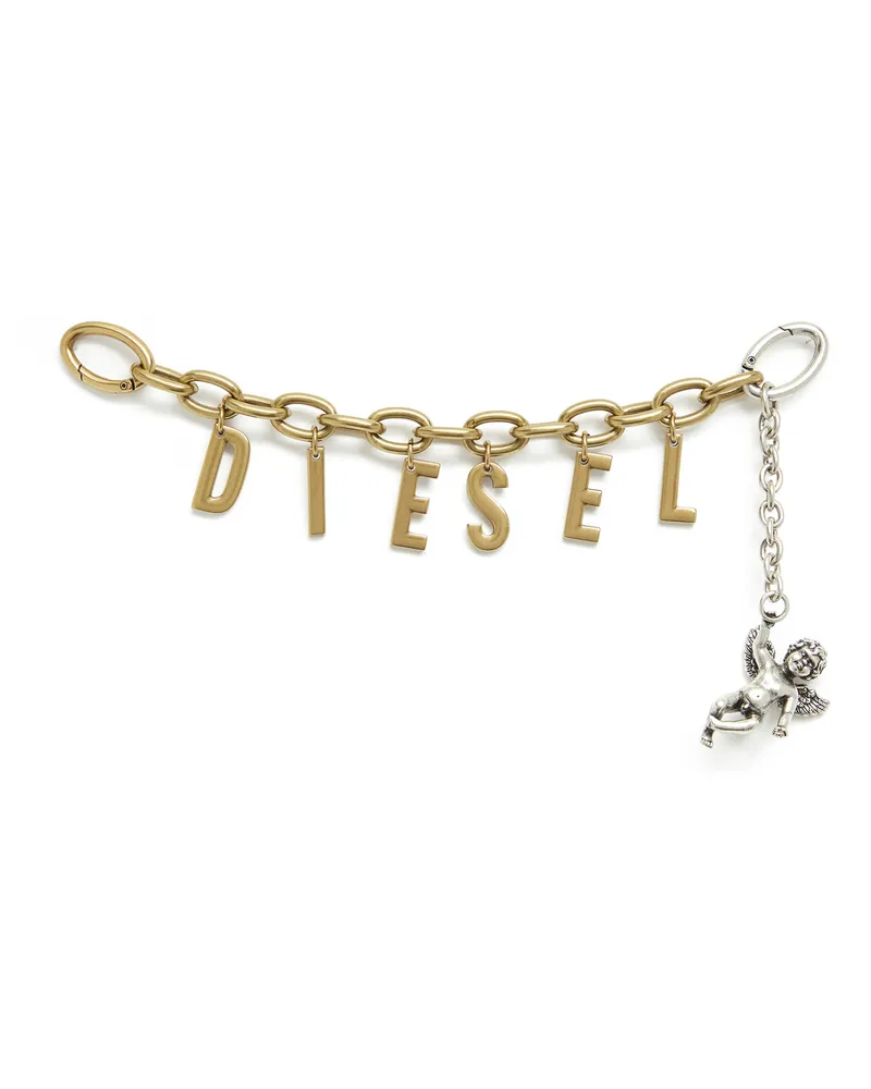 Diesel Metallbuchstaben-Anhänger mit Engelmotiv - Charms und Schlüsselanhänger - Damen - Gold Gold