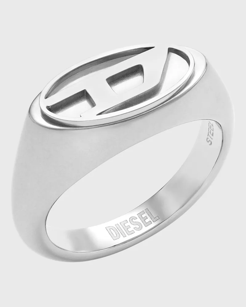 Diesel Siegelring aus Edelstahl - Ringe - Unisex - Silber Silber