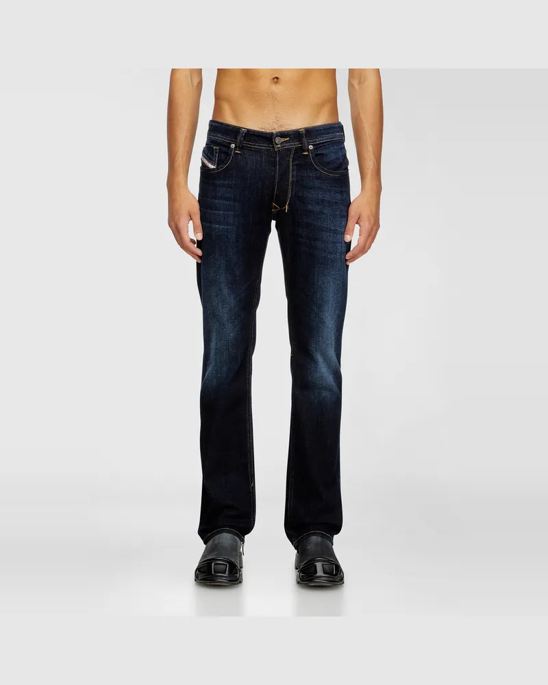 Diesel Regular Jeans Low Waist 1985 Larkee, Dunkelblau, Knopfverschluss Blau