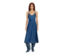 Midikleid aus Clean-Wash-Denim - Kleider - Damen - Blau