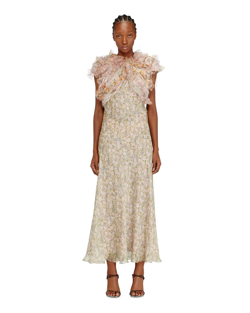 Diesel Seidenkleid mit Blumenmuster - Kleider - Damen - Beige Beige