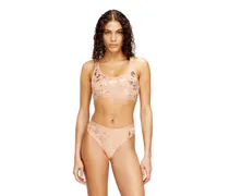 Bralette aus Stretch-Baumwolle mit Metallic-Print - BHs - Damen - Rosa