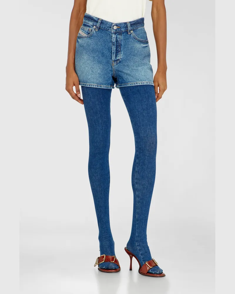 Diesel Jeansshorts aus getragenem Denim - Kurze Hosen - Damen - Blau Blau