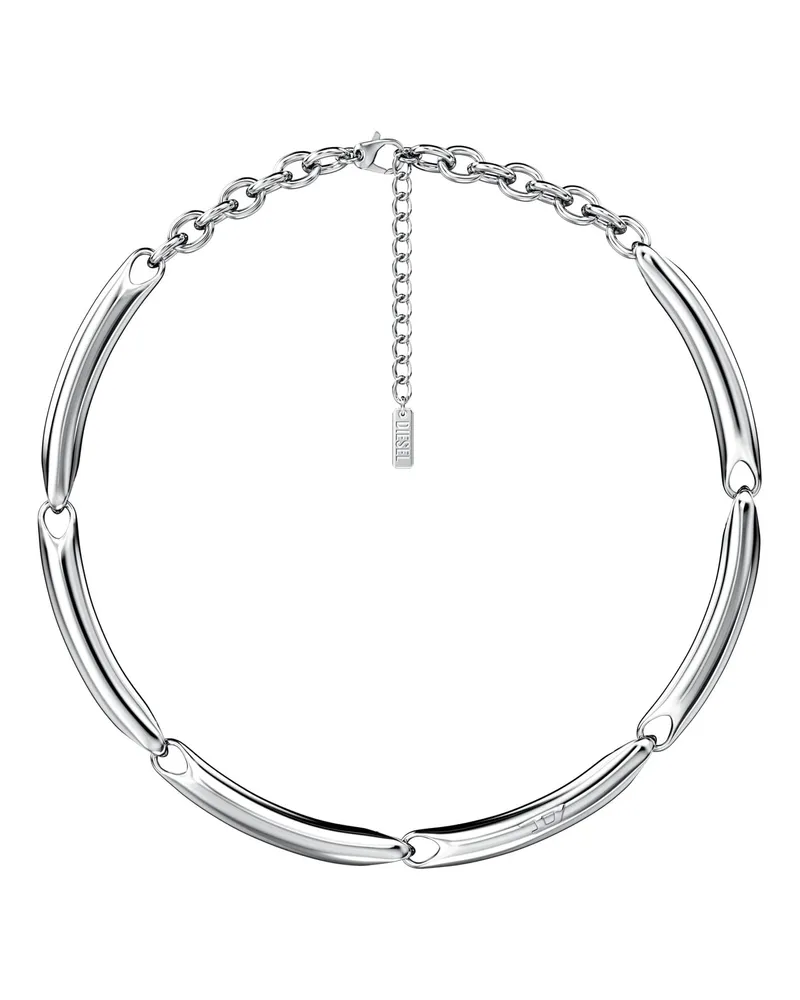 Diesel Halskette aus Edelstahl - Halsketten - Unisex - Silber Silber