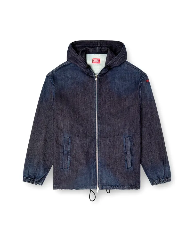 Diesel Jacke aus JoggJeans mit Kapuze - Denim jacken - Herren - Blau Blau