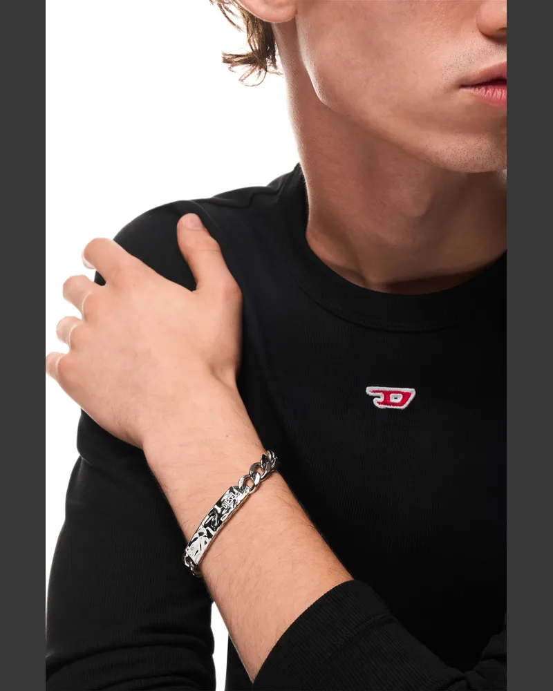 Diesel ID-Armband aus Edelstahl - Armbänder - Unisex - Silber Silber