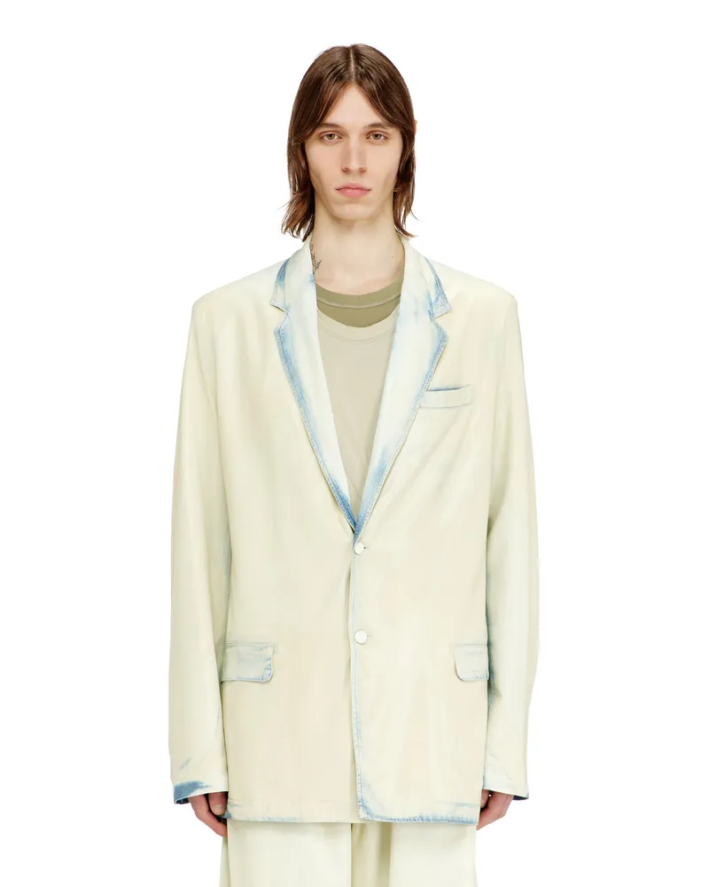 Diesel Blazer aus fließendem X-Ray-Bleach-Denim - Denim jacken - Herren - Blau Blau