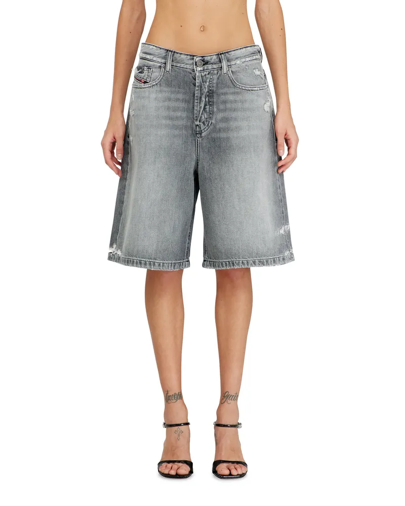 Diesel Jeansshorts mit ausgefransten Säumen - Kurze Hosen - Damen - Grau Grau