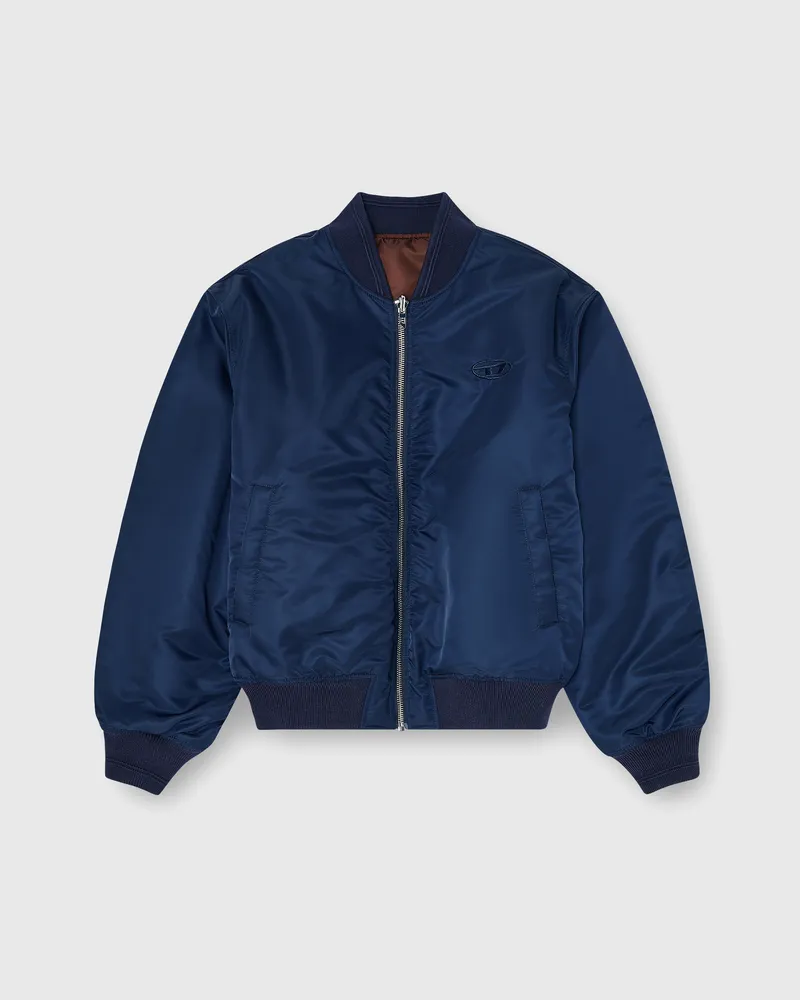 Diesel Gesteppte Bomberjacke mit Oval-D-Stickerei - Winterjacken - Herren - Blau Blau