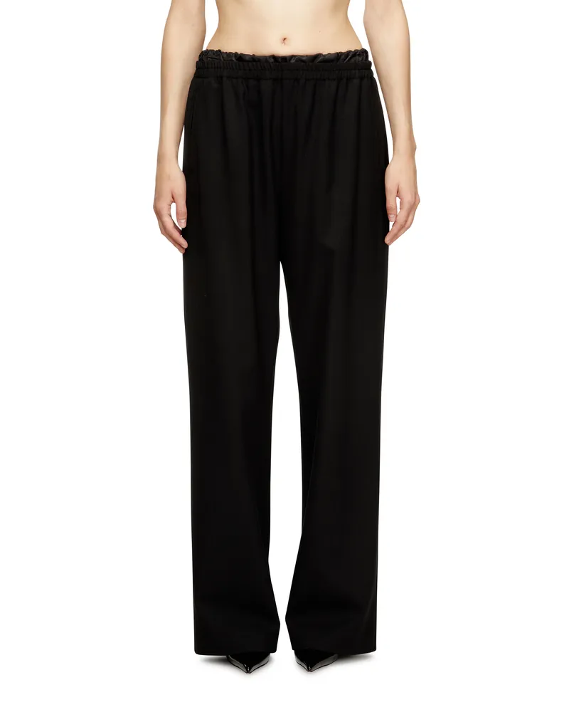 Diesel Wollhose mit Kordelzug - Hosen - Damen - Schwarz Schwarz
