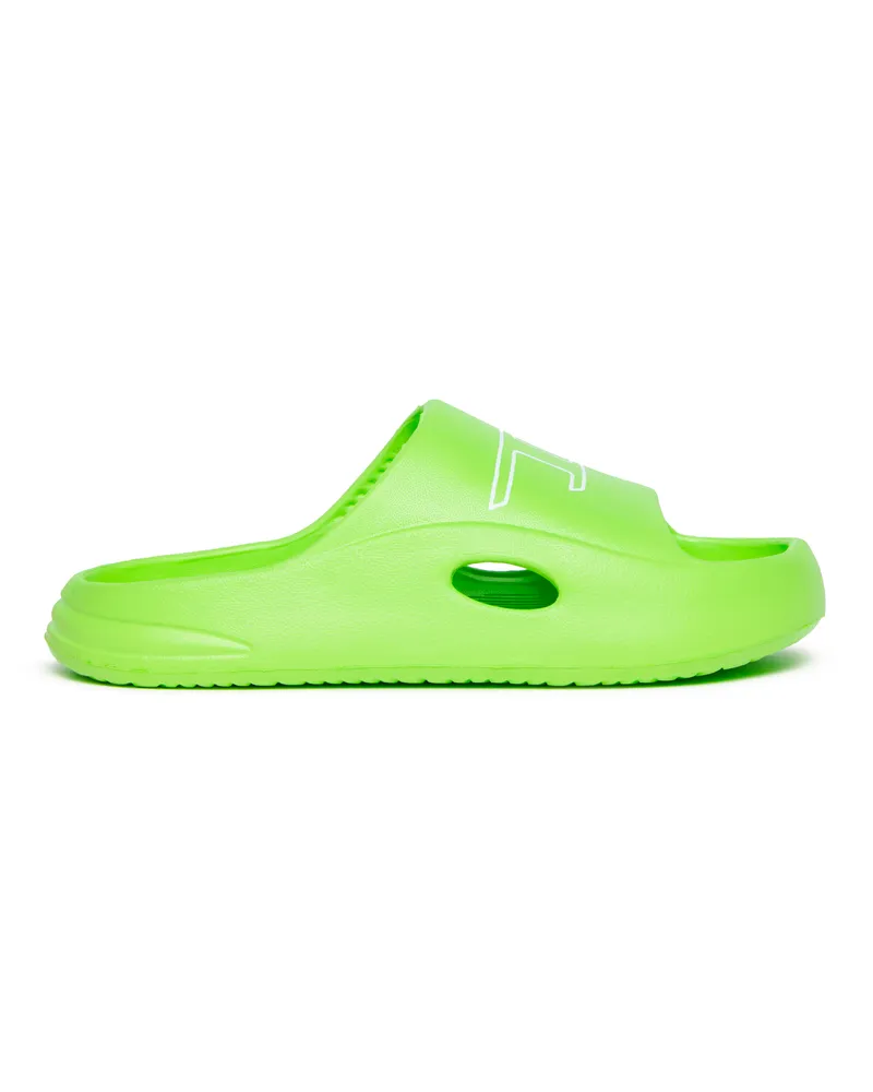Diesel Pool-Slides aus EVA mit Logo-Print - Schuhe - Unisex - Grün Grün