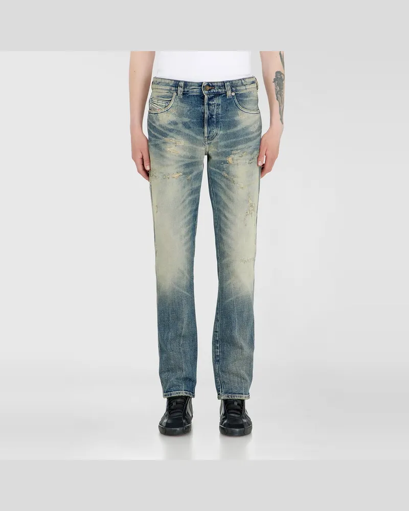 Diesel Slim Jeans Regular Waist 1993 D-Vyl,, Knopfverschluss Blau