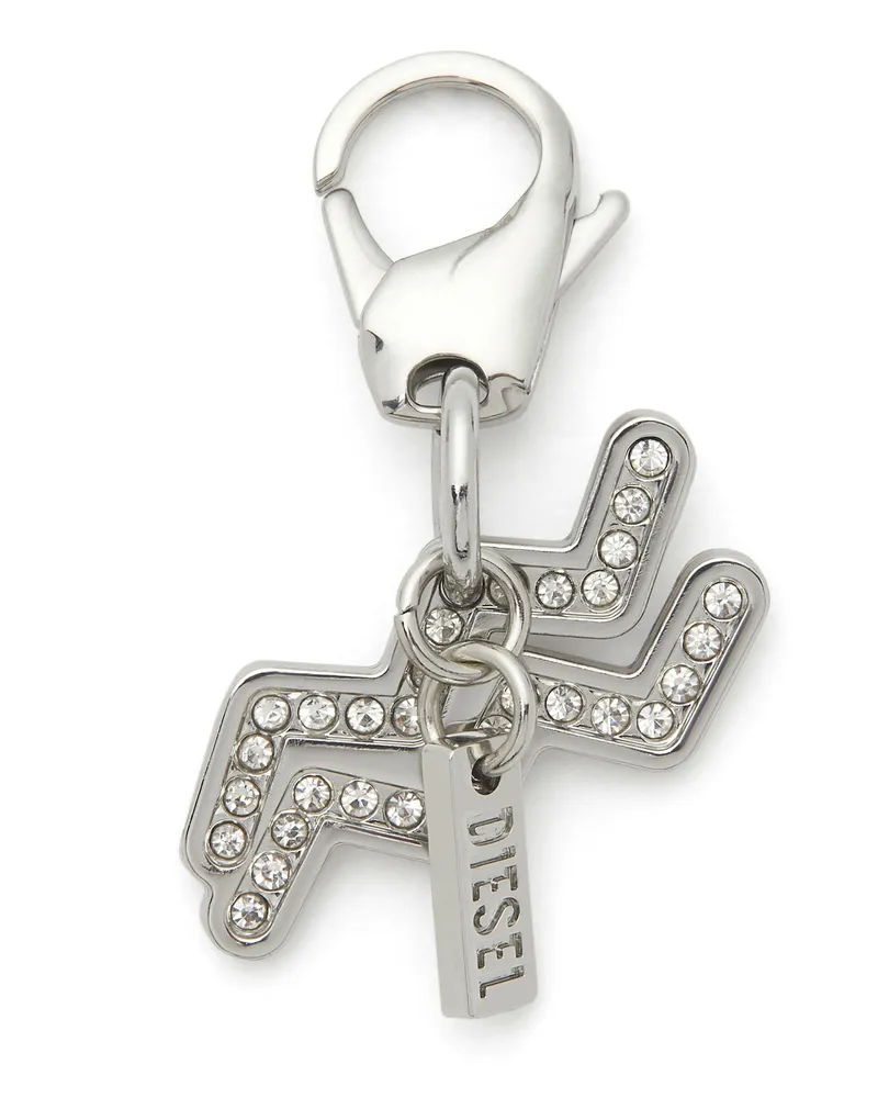 Diesel Metall-Wassermann-Anhänger mit Strasssteinen - Charms und Schlüsselanhänger - Unisex - Silber Silber