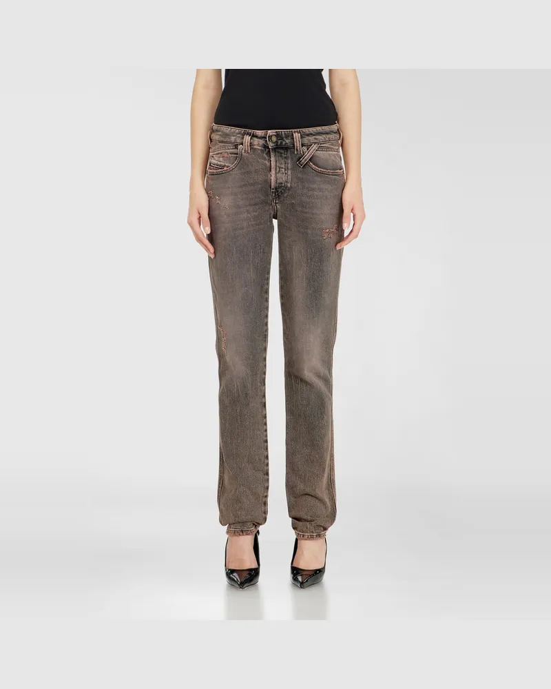 Diesel Slim Jeans Low Waist 1992 D-Jiann, Farbig, Knopfverschluss Rosa