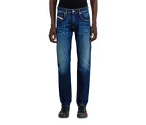 Slim Jeans Regular Waist 2019 D-Strukt, Mittelblau, Reißverschluss