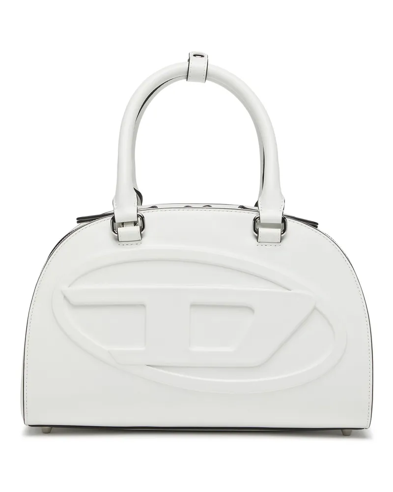 Diesel 1DR Dome-Bowling-Tasche aus Leder - Handtaschen - Damen - Weiss Weiss