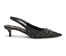 D-Venus-Crystal-Logo Stepp-Denim-Slingback-Pumps - Pumps - Damen - Schwarz