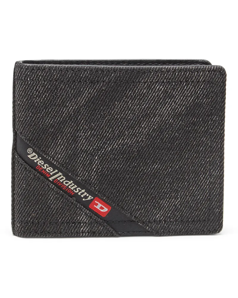 Diesel Denim-Geldbörse mit Logo - Kleine Portemonnaies - Herren - Schwarz Schwarz