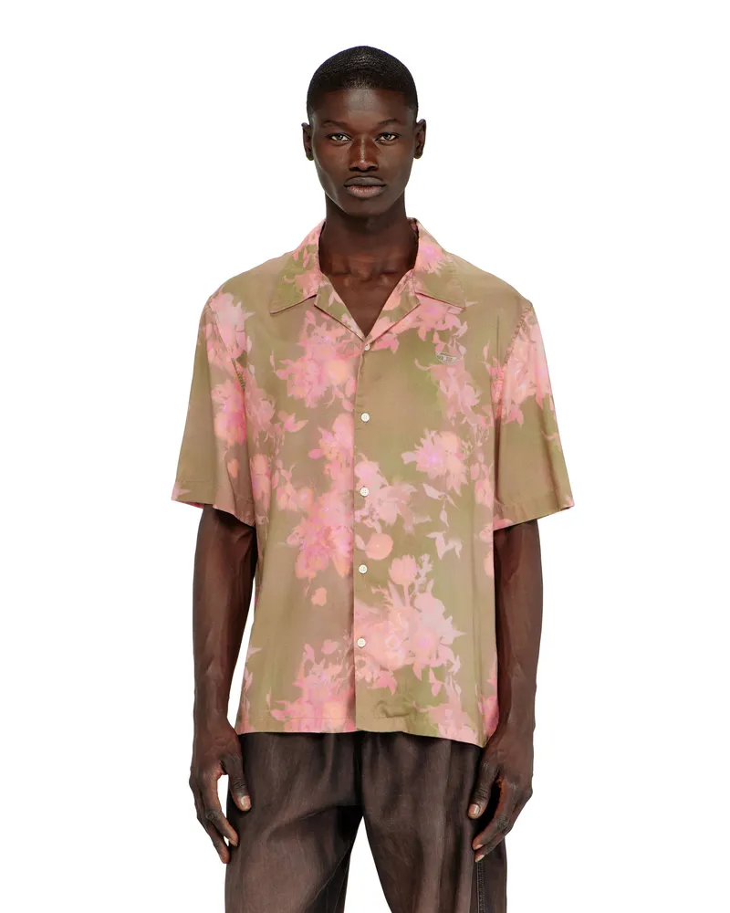 Diesel Lyocell-Hemd mit durchgängigem Blumenmuster - Hemden - Herren - Bunt Bunt