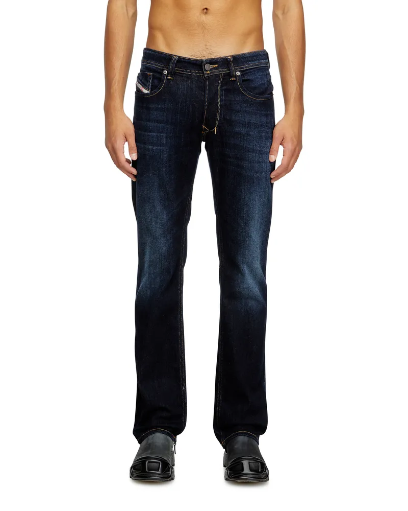 Diesel Regular Jeans Low Waist 1985 Larkee, Dunkelblau, Knopfverschluss Blau