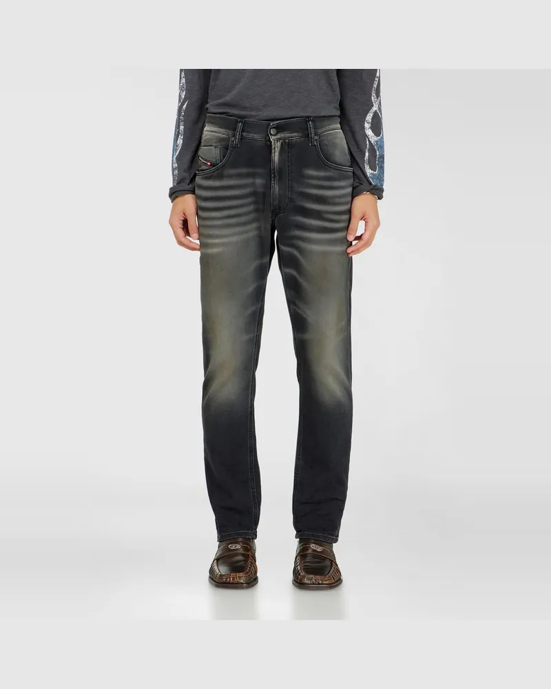 Diesel Regular Regular Waist 2032 D-Krooley-BW Joggjeans, Schwarz/Dunkelgrau, Elastischer Bund Schwarz