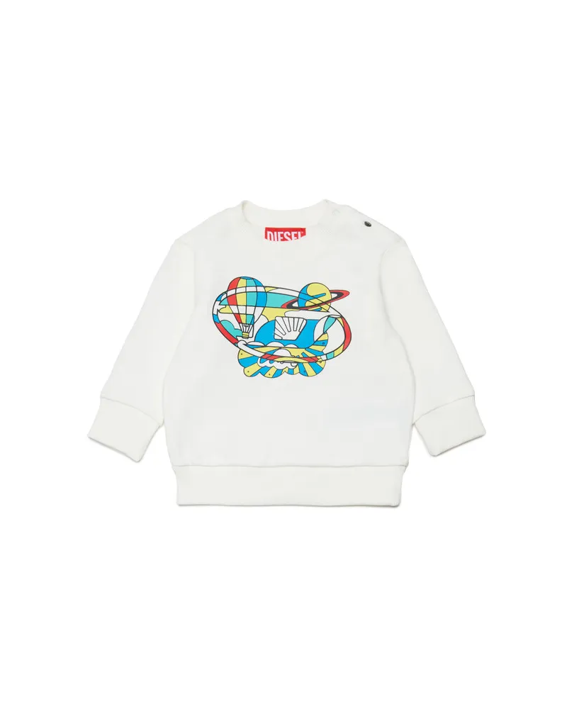 Diesel Sweatshirt mit optischem Print - Sweatshirts - Herren - Weiss Weiss