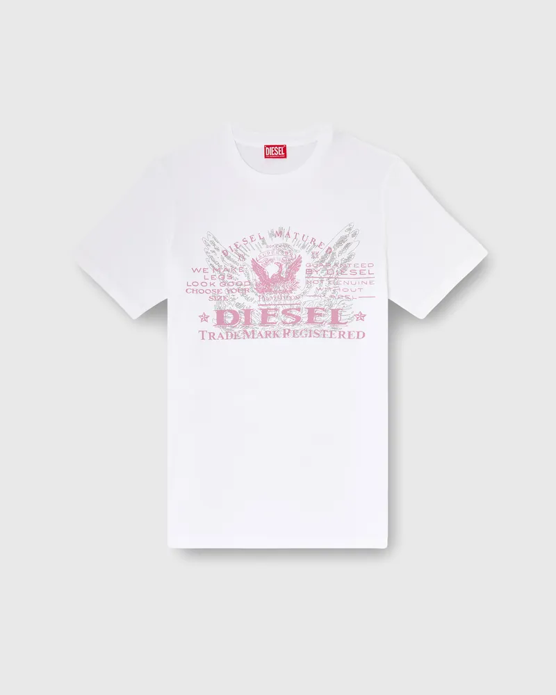 Diesel T-Shirt aus Baumwolle mit Grafikprint - T-Shirts - Herren - Weiss Weiss