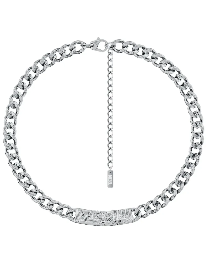 Diesel Kettenhalskette aus Edelstahl - Halsketten - Unisex - Silber Silber