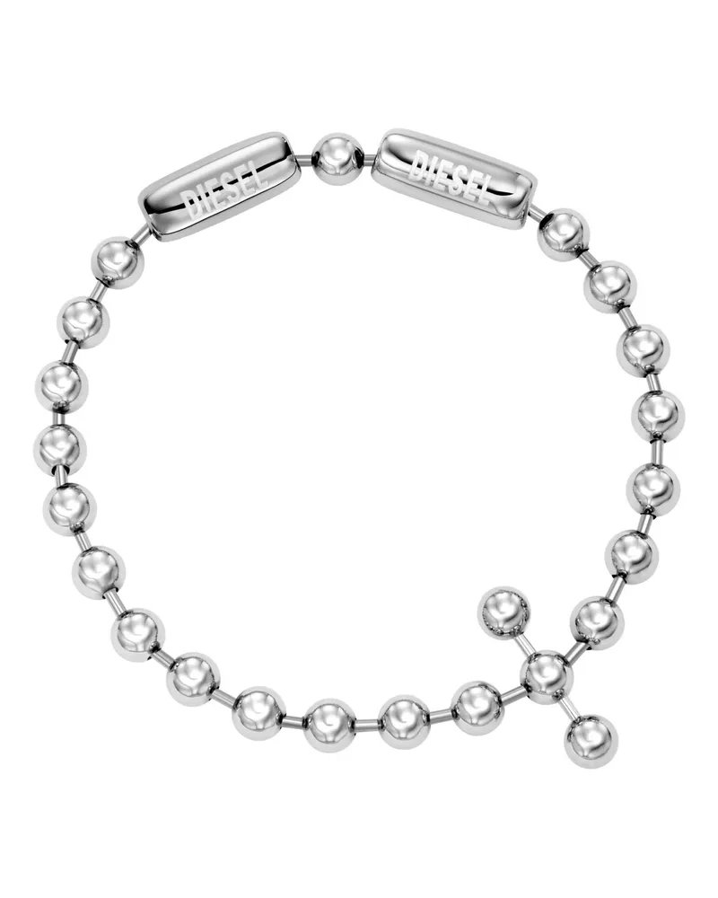 Diesel Armband mit Edelstahlkette - Armbänder - Unisex - Silber Silber