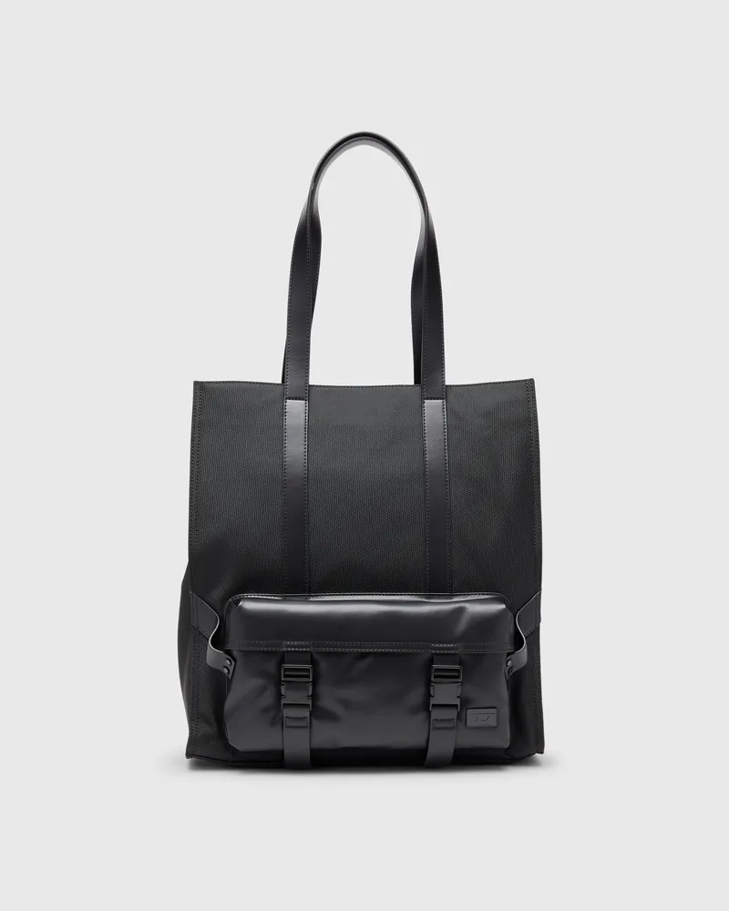 Diesel Multi-Pkts - Einkaufstasche mit Klappentasche und zip - Shoppers - Unisex - Schwarz Schwarz