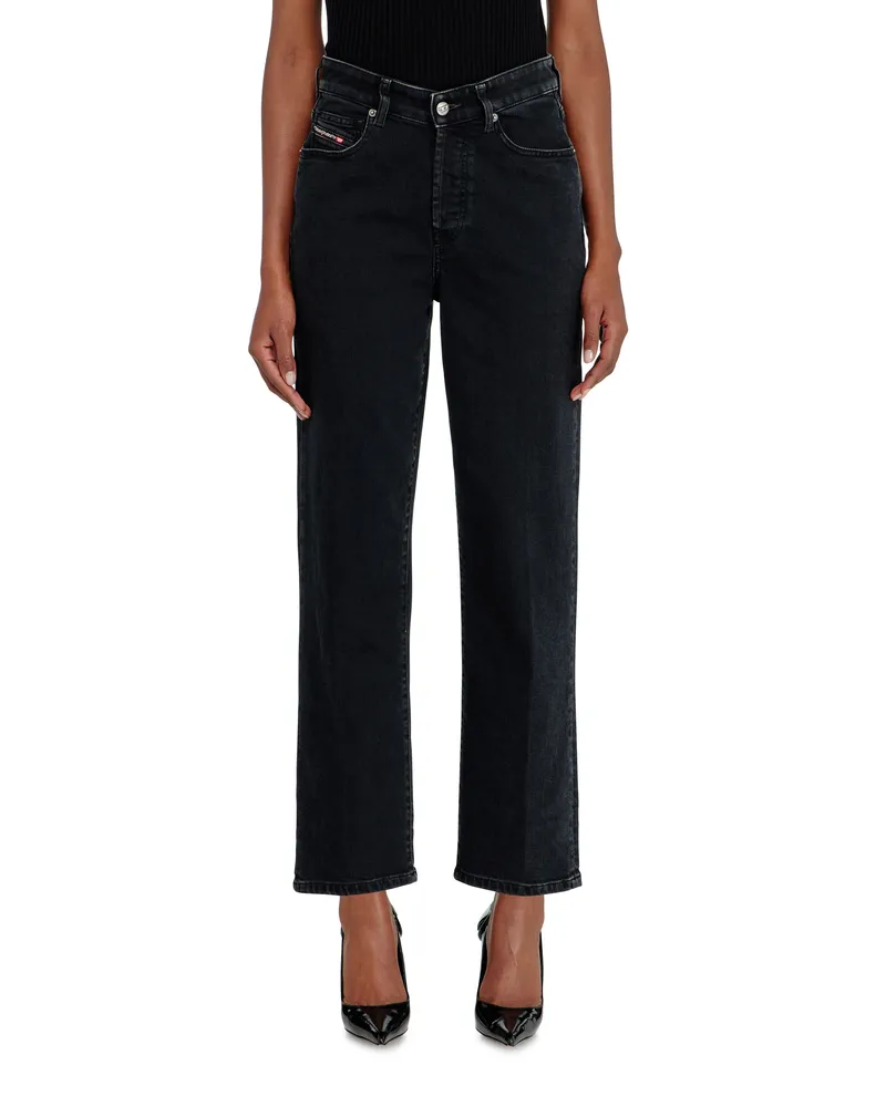 Diesel Regular Jeans High Waist 1981 D-Went - Jeans - Damen - Schwarz Schwarz