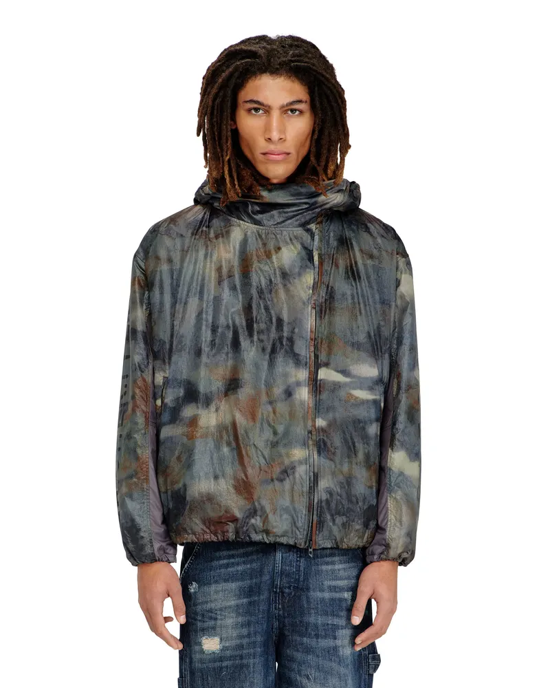Diesel Windbreaker mit abstraktem Print - Jacken - Herren - Bunt Bunt