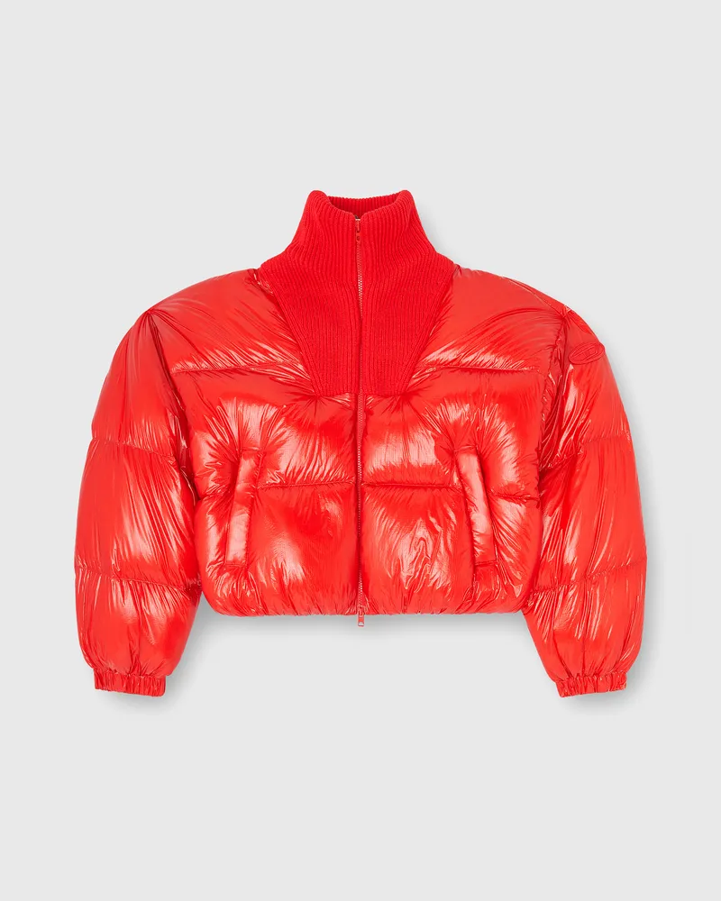 Diesel Daunen-Steppjacke aus Ripstop mit Strickkragen - Winterjacken - Damen - Rot Rot