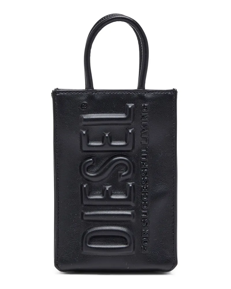 Diesel Dsl 3D Mini -Kleine Tote-Tasche aus PU mit Logo-Prägung - Shoppers - Herren - Schwarz Schwarz