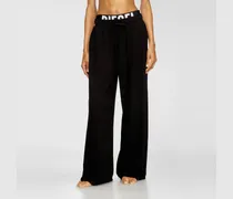 Jogginghose aus Baumwollfrottee mit Logo-Bund - Hosen - Damen - Schwarz