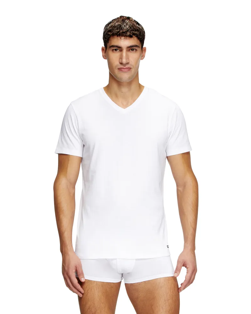 Diesel T-Shirts mit V-Ausschnitt im Dreierpack - Oberteile - Herren - Weiss Weiss