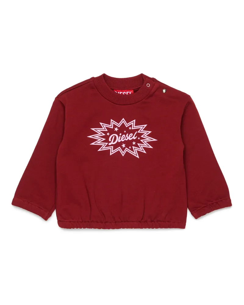 Diesel Baumwoll-Sweatshirt mit starburst Logo-Print - Sweatshirts - Damen - Rot Rot
