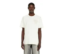 Reguläres T-Shirt mit besticktem Aufnäher - T-Shirts - Herren - Weiss