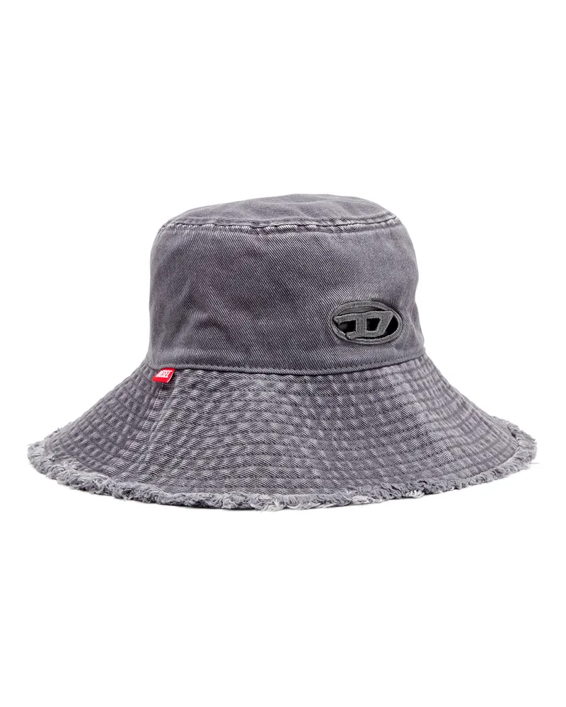 Diesel Fischerhut mit ausgeschnittenem, gesticktem Logo - Bademode-Accessoires - Damen - Grau Grau