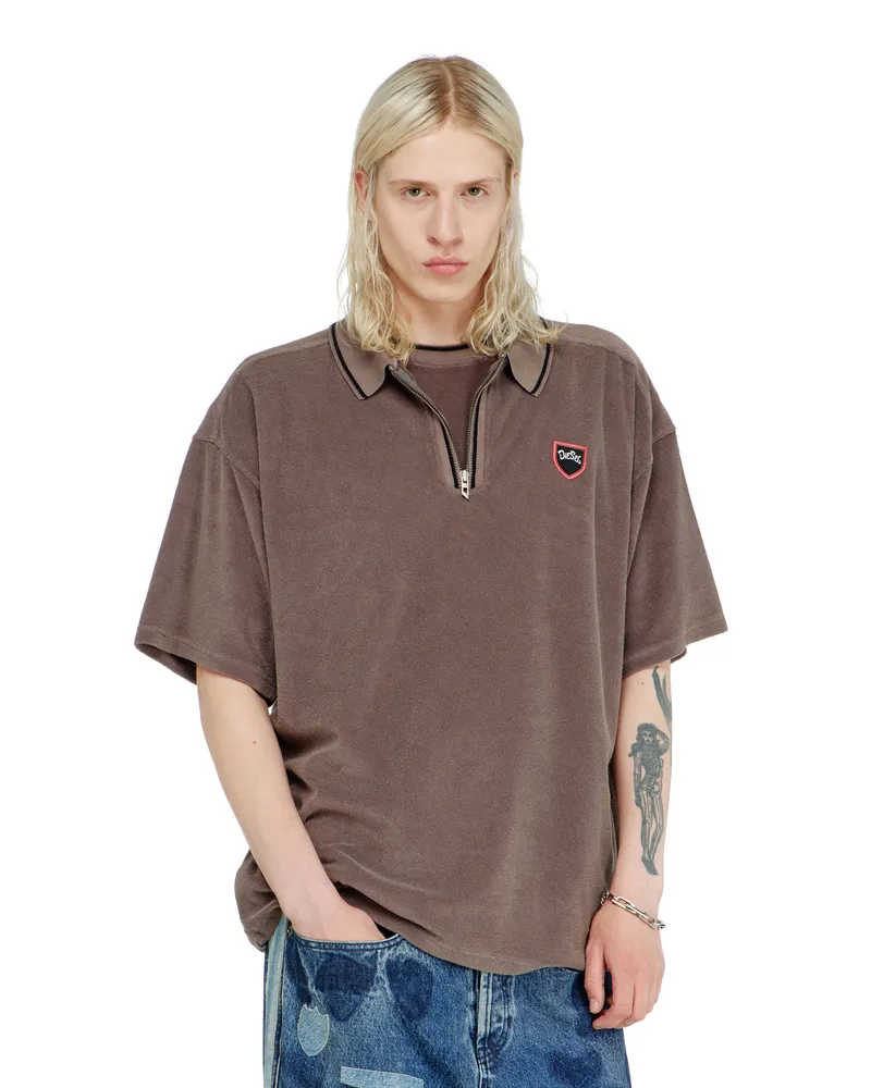 Diesel Chenille-Poloshirt mit shield patch - Polohemden - Herren 