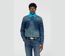 Jeansjacke im Biker-Stil aus denim - Denim jacken - Herren - Blau