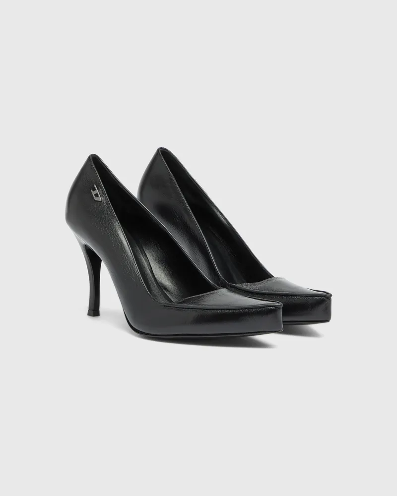 Diesel D-Lucette-Pumps aus Leder - Pumps - Damen - Schwarz Schwarz