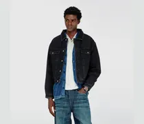 Gesteppte Truckerjacke aus Denim - Denim jacken - Unisex - Schwarz