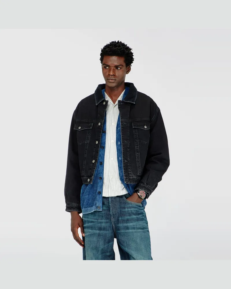 Diesel Gesteppte Truckerjacke aus Denim - Denim jacken - Unisex - Schwarz Schwarz