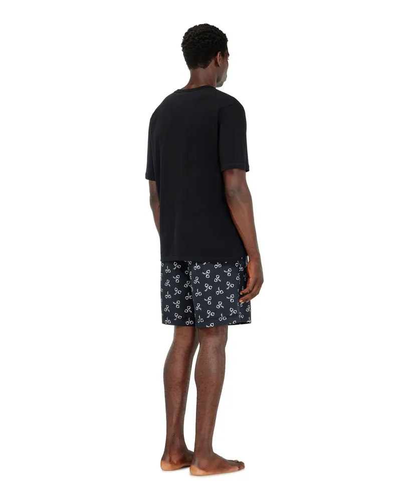 Diesel Baumwoll-Pyjama-Set mit Handschellen-Print - Pyjamas - Herren - Schwarz Schwarz