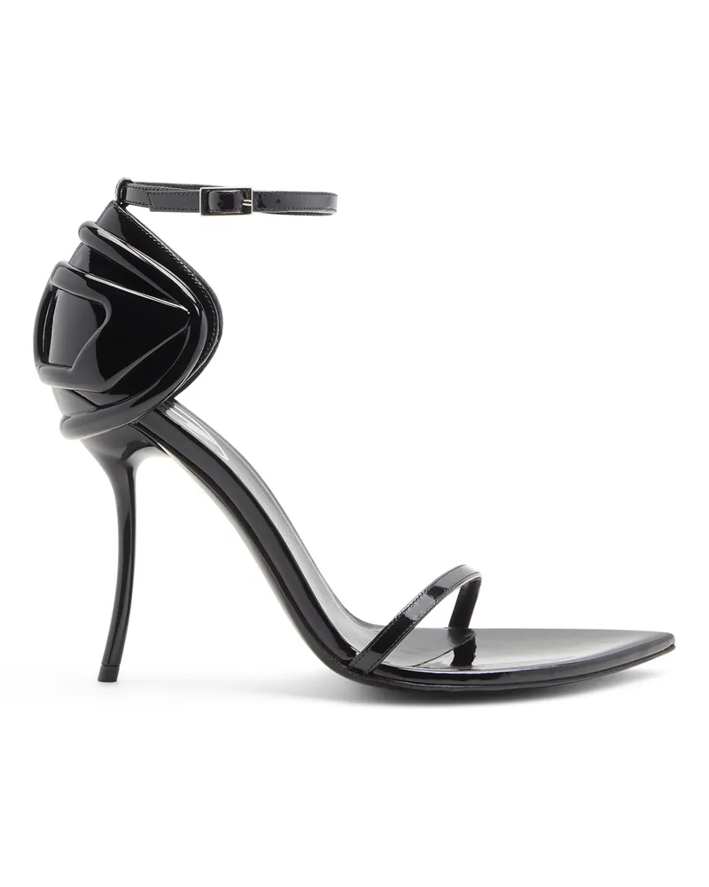 Diesel D-Ten & Half-Stiletto-Sandalen aus Lackleder - Sandalen - Damen - Schwarz Schwarz
